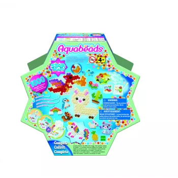 EPOCH Aquabeads Star Beads Starter Set - daugiau nei 800 karoliukų, 16 spalvų, vandeniu aktyvuojamas kūrybos rinkinys nuo 4 metų