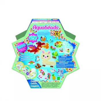 EPOCH Aquabeads Star Beads Starter Set - daugiau nei 800 karoliukų, 16 spalvų, vandeniu aktyvuojamas kūrybos rinkinys nuo 4 metų