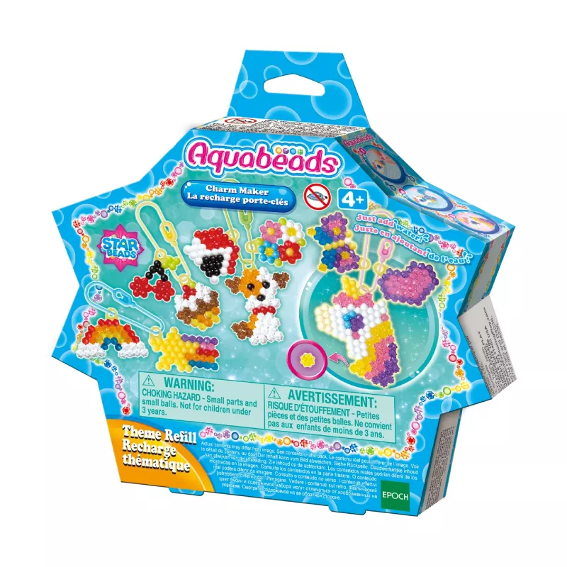 EPOCH Aquabeads Charm & Pendant rinkinys – daugiau nei 600 karoliukų, 10+ dizainų, vandeniu aktyvuojamas kūrybos rinkinys nuo 4 metų