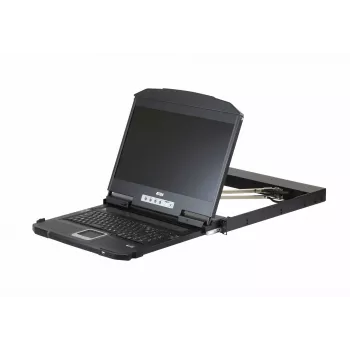 ATEN CL3800NW 18,5 colio dvigubo bėgio LCD KVM konsolė - DVI, USB, 1U stovo montavimui, Full HD