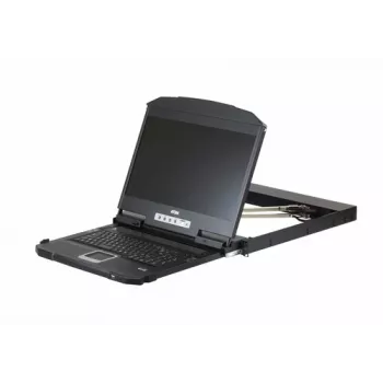 ATEN CL3800NW 18,5 colio dvigubo bėgio LCD KVM konsolė - DVI, USB, 1U stovo montavimui, Full HD
