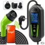 Qoltec Portable EV Charger Type 2 į Schuko 3.5kW 16A 5m laidas su Wi-Fi ir LCD