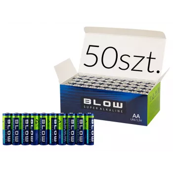 AA LR6 Super šarminė baterija, 50 vnt. dėžė – 1,5V ilgaamžė galia