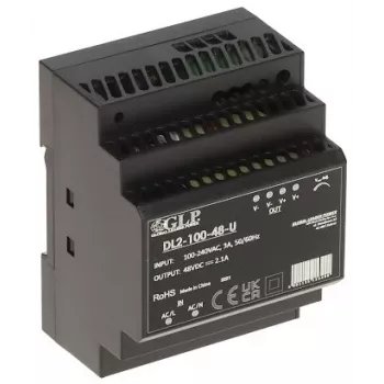 GLP Switching Power Supply DL2-100-48-U | 100,8W 48V DIN bėgio pramoninis maitinimo šaltinis