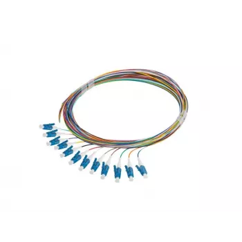 LANBERG Pigtail SM LC/UPC Semi-Tight 9/125 G657A1 12x2m įvairiaspalvis