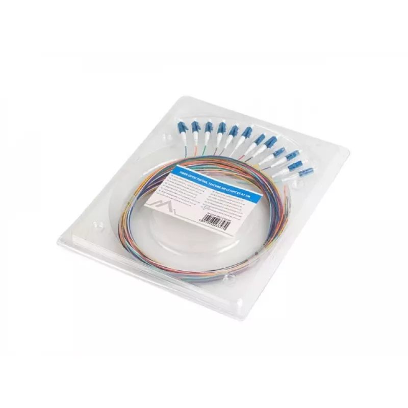 LANBERG Pigtail SM LC/UPC Semi-Tight 9/125 G657A1 12x2m įvairiaspalvis