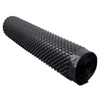 HDPE su įdubomis membrana vertikalių pamatų izoliacijai 1,5 m x 20 m (30 m²) - juoda