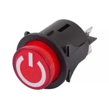 LEAN CARS ON/OFF jungiklis elektriniams vaikiškiems automobiliams 12V 10A rokerinis jungiklis 2 kontaktų, montuojamas į skydelį, juodas