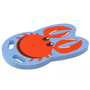 LEAN TOYS Crab Blue Foam vaikiška plaukimo lenta - EVA kickboard, plūdrumo pagalbinė priemonė, EN71