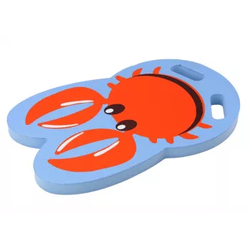 LEAN TOYS Crab Blue Foam vaikiška plaukimo lenta - EVA kickboard, plūdrumo pagalbinė priemonė, EN71