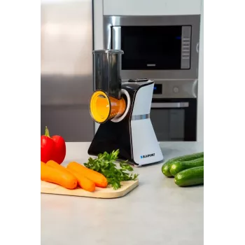Blaupunkt Slicer FPS502 elektrinė pjaustyklė 150 W, nerūdijančio plieno dantytas peilis 190 mm, reguliuojamas pjūvio storis 0-15 mm, juoda/sidabrinė