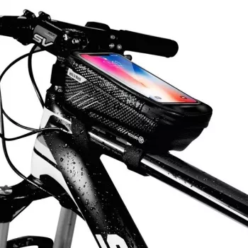 WILDMAN Bike Holder Case M E2 1L juodas - vairaračio telefono dėklas, atsparus purslams, su jutikliniu ekranu, 1L talpa