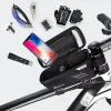 WILDMAN Bike Holder Case M E2 1L juodas - vairaračio telefono dėklas, atsparus purslams, su jutikliniu ekranu, 1L talpa