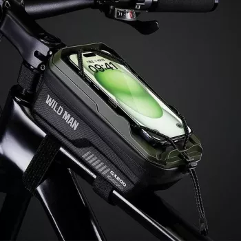 WILDMAN GX200 dviračio rėmo krepšys, juodos spalvos, laikiklis dviračiui
