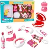 LEAN TOYS Little Dentist rinkinys su vibruojančiu dantų šepetėliu, rožinis, 15 dalių