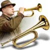 V-TONE VHT 1 Bb signalinis trimitas (bugelis) – žalvaris su skaidriu laku, be vožtuvų, 120 mm skambutis, su kandikliu