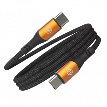 HAMMER USB-C į USB-C laidas 1,2 m 60W PD greitasis įkrovimas ir duomenų sinchronizavimas, juodas