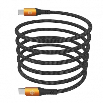 HAMMER USB-C į USB-C laidas 1,2 m 60W PD greitasis įkrovimas ir duomenų sinchronizavimas, juodas
