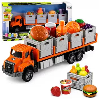 LEAN TOYS Orange maisto transportavimo sunkvežimis 1:55 liejamo modelio
