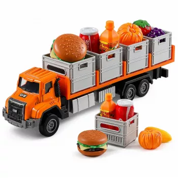LEAN TOYS Orange maisto transportavimo sunkvežimis 1:55 liejamo modelio