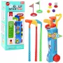 LEAN TOYS golfo rinkinys su vežimėliu ir lazdomis – 20 dalių lauko žaidimas