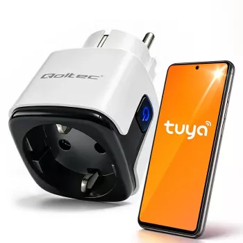 QOLTEC Smart WiFi Socket 16A su energijos stebėjimu ir laikmačiu
