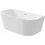 DEANTE KDS_015W 150 cm ovalus akrilinis vonios kubilas, baltas, 220L talpa, sieninis arba laisvai pastatomas, su perpildymo apsauga ir click-clack nutekėjimo komplektu