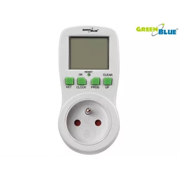 GreenBlue GB107 Skaitmeninis programuojamas laikmatis 16 programų 230V 16A Schuko