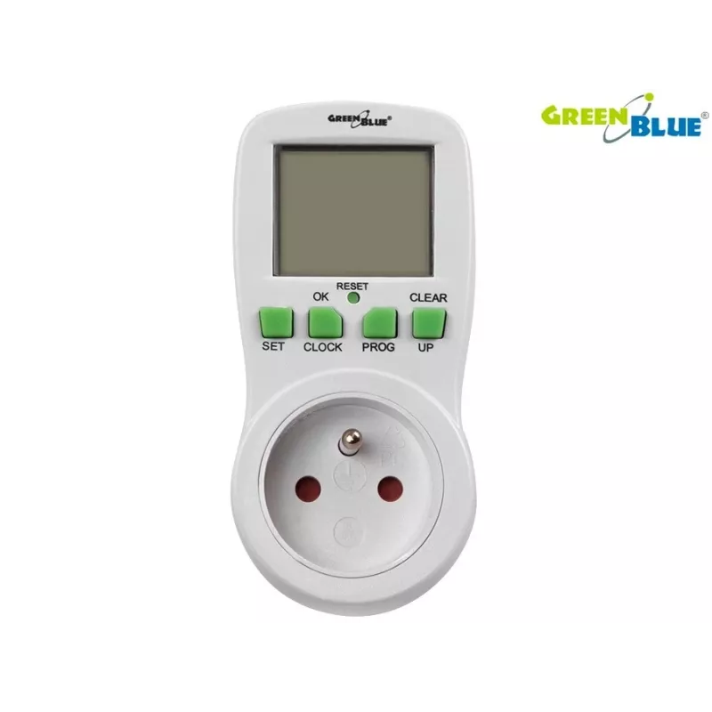 GreenBlue GB107 Skaitmeninis programuojamas laikmatis 16 programų 230V 16A Schuko