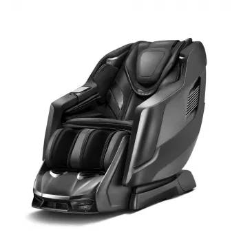 EXTRALINK 3D Zero Gravity masažinė kėdė su SL-track bėgiais, viso kūno oro pagalvėmis, juosmens šildymu, Bluetooth garsiakalbiais, juoda