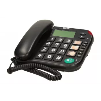 MAXCOM KXT 480 BB laidinis telefonas su LCD ekranu, juodas