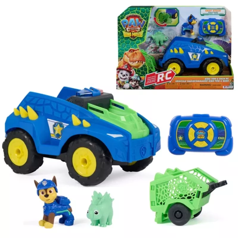 Paw Patrol: Dino filmas - Chase RC Dino Rescue transporto priemonė, Spin Master