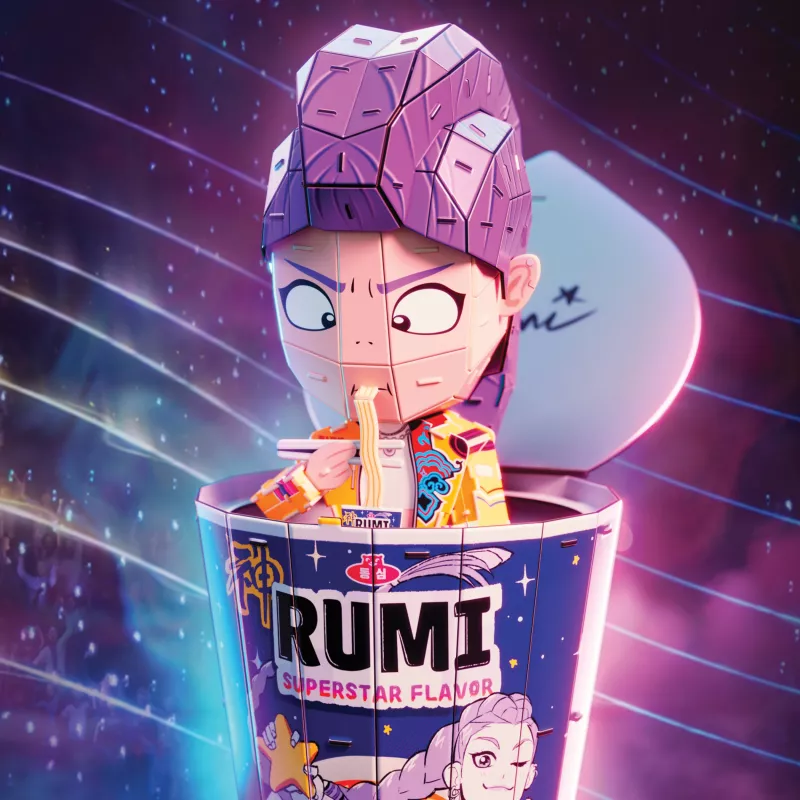 Spin Master 4D Build K-Pop Demon Hunters Rumi Ramen Cup 3D galvosūkis
