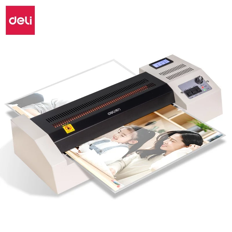 DELI Office Laminatorius E3895-EU A3 | 250 mm/min karšto volelio laminavimas, iki 125 mikronų, apsauga nuo strigimo, šaltas laminavimas, juoda/sidabrinė