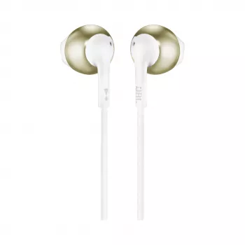 JBL T205 Champagne Gold ausinės į ausį su mikrofonu