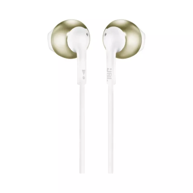 JBL T205 Champagne Gold ausinės į ausį su mikrofonu