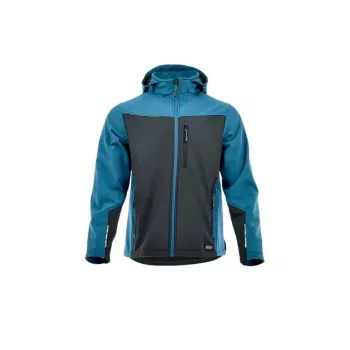 NO NAME Softshell Comfort XXL vėjui ir vandeniui atspari striukė su vilnos pamušalu, juoda