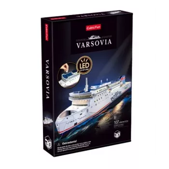 CubicFun 3D dėlionė – MS Prom Varsovia laivo modelis, 150 dalių, 44 cm surinktas ilgis, vidutinio sudėtingumo, nuo 8 metų