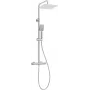 DEANTE NAC_F4HT lietaus dušo sistema su termostatiniu maišytuvu, chromuota, 250 mm apvali galvutė, 3 funkcijų rankinis dušas, 1500 mm žarna, reguliuojamas stovas
