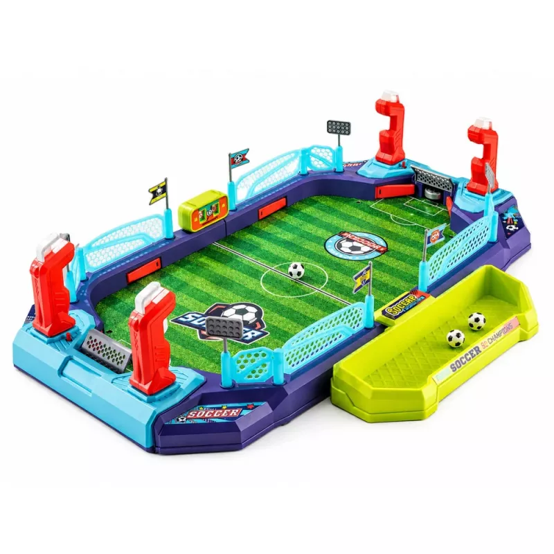 LEAN TOYS 2 viename 1 stalviršio futbolo ir ledo ritulio arkadinis žaidimas 2 žaidėjams