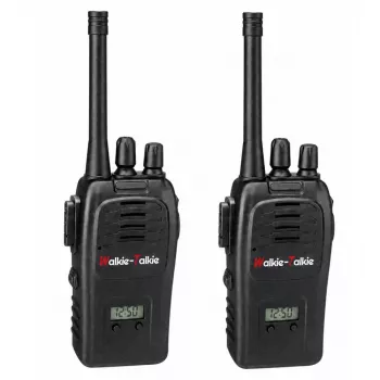 LEAN TOYS Walkie Talkie USB triukšmo slopinimas juoda 200M diapazonas