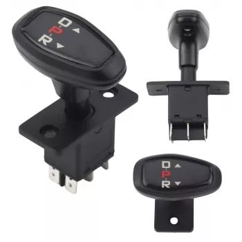 LEAN TOYS pavarų perjungiklis vaikiškiems elektriniams automobiliams - pirmyn/stabdymas/atgal, 3 padėčių rokerinis, 6V-12V, 15A, montuojamas į skydelį