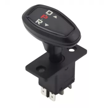 LEAN TOYS pavarų perjungiklis vaikiškiems elektriniams automobiliams - pirmyn/stabdymas/atgal, 3 padėčių rokerinis, 6V-12V, 15A, montuojamas į skydelį