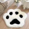 LEAN Plush Paw Rug Soft Fur Rug Black and White 60 x 60 cm