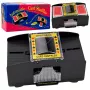 LEAN TOYS automatinis elektroninis kortų maišytuvas 2 kaladėms - maitinamas baterijomis, ABS plastikas, juodas
