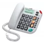 MAXCOM KXT480 laidinis stalinis telefonas su skambučio numerio atpažinimu ir garsiakalbiu, juodas