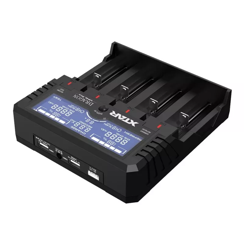 XTAR VP4L Plus Li-ion/Ni-MH/Ni-Cd 18650 akumuliatorių įkroviklis