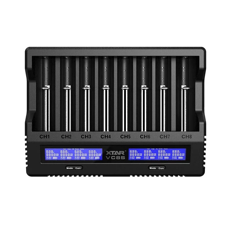 Baterijų įkroviklis XTAR VC8S USB-C SET, 3.7V/1.2V