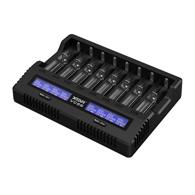 Baterijų įkroviklis XTAR VC8S USB-C SET, 3.7V/1.2V