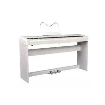 Ringway RP35 WH 88 klavišų skaitmeninis pianinas su stovu ir 3 pedalų bloku, baltas